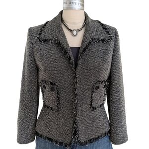 Larry Levine Tweed Blazer Size 8P